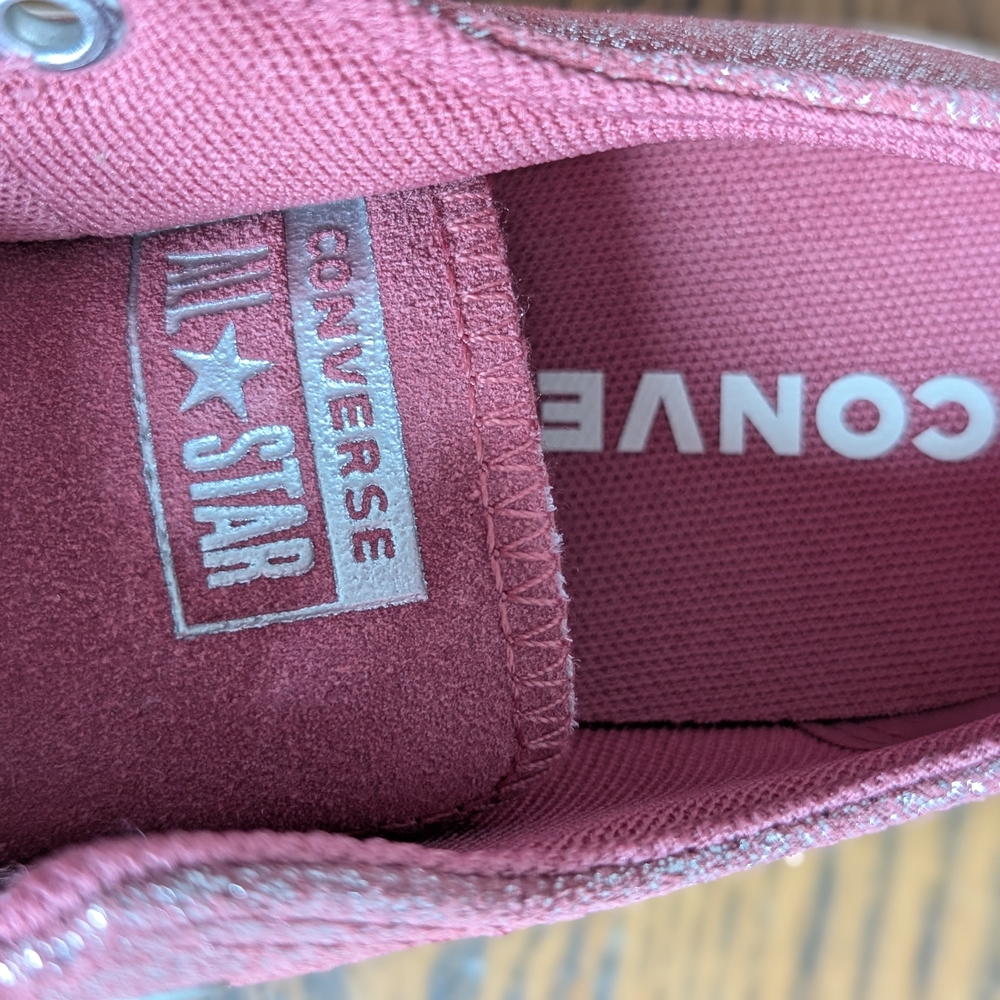 NWT Converse Chuck Taylor All Star Lift Ox Platform Rose Gold Metallic 6.5W - Picture 7 of 11